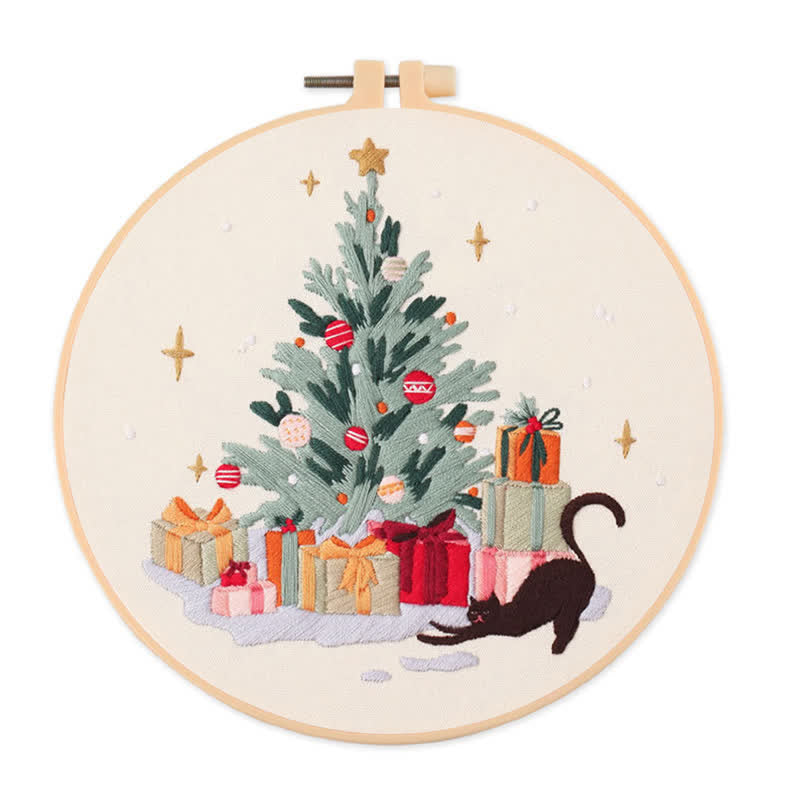 Rubbyoo Embroidery Kit - Black Cat Christmas - image 0