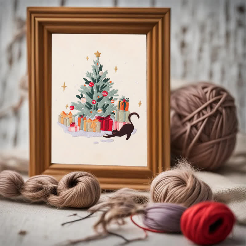 Rubbyoo Embroidery Kit - Black Cat Christmas - image 5