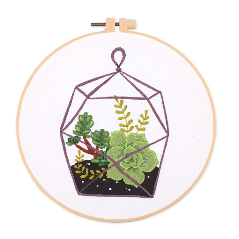 Rubbyoo Embroidery Kit - Florarium Plants - image 0