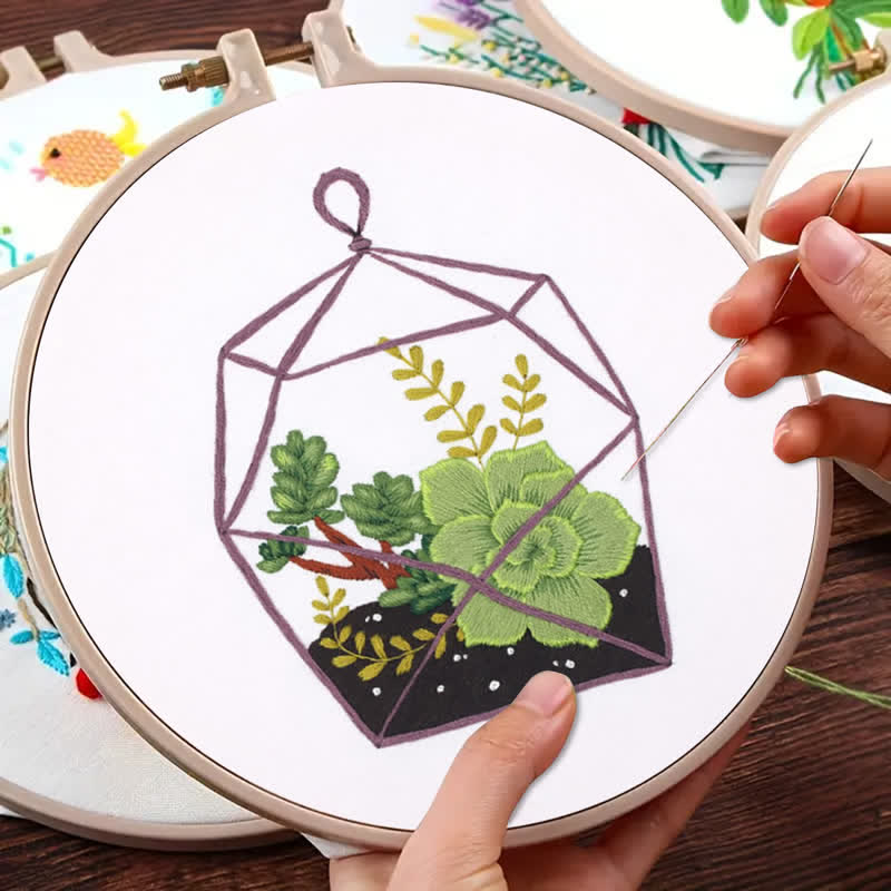 Rubbyoo Embroidery Kit - Florarium Plants - image 3