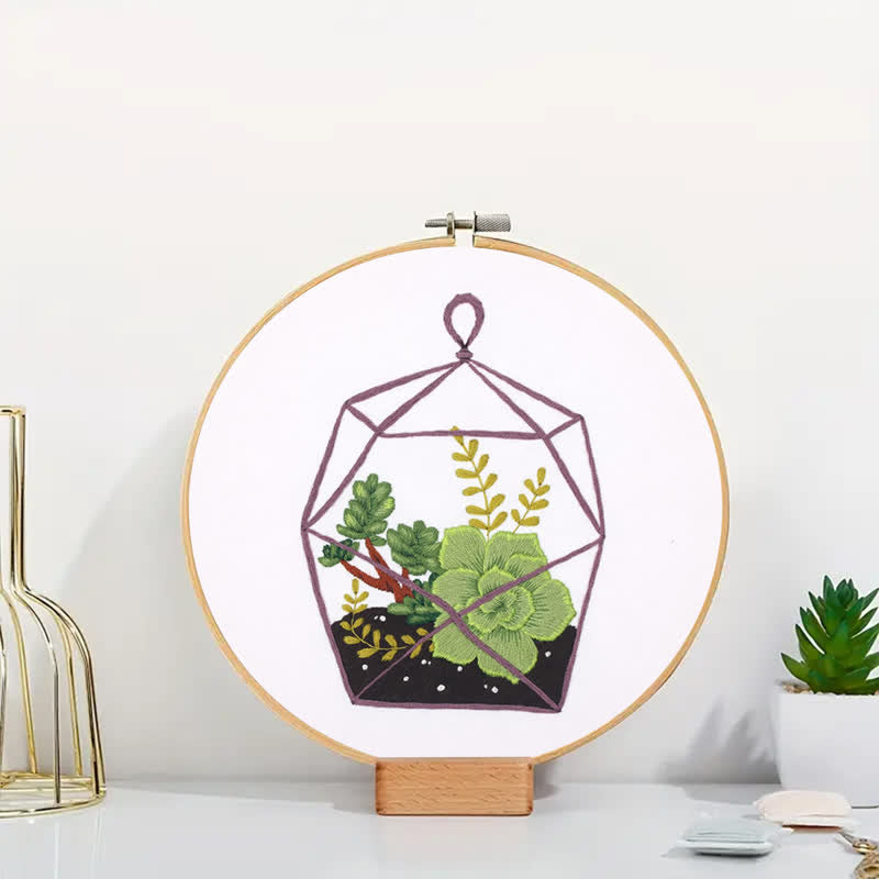 Rubbyoo Embroidery Kit - Florarium Plants - image 4