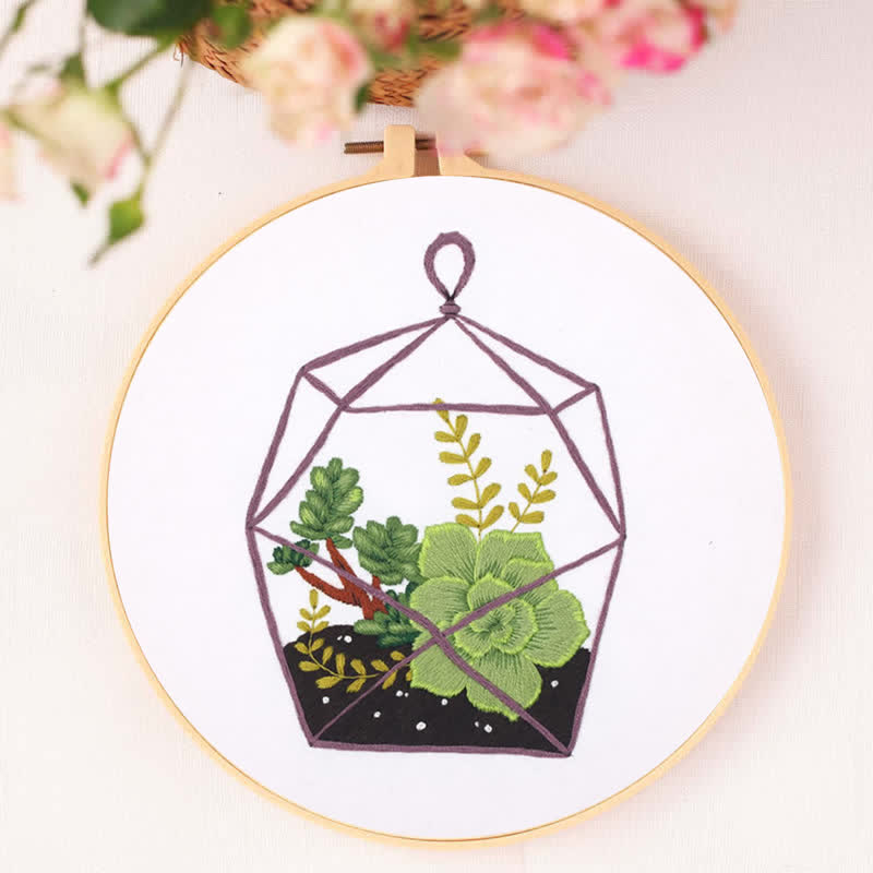 Rubbyoo Embroidery Kit - Florarium Plants - image 5