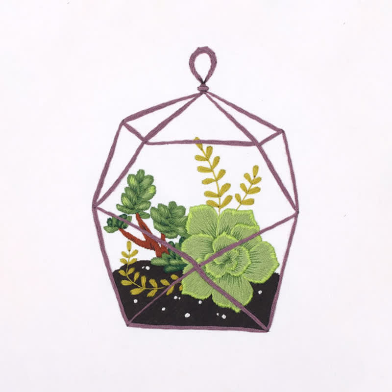 Rubbyoo Embroidery Kit - Florarium Plants - image 9