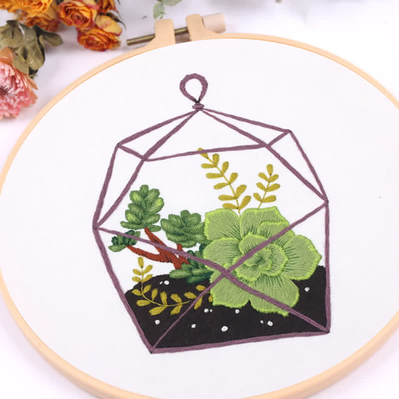 Rubbyoo Embroidery Kit - Florarium Plants - image 7