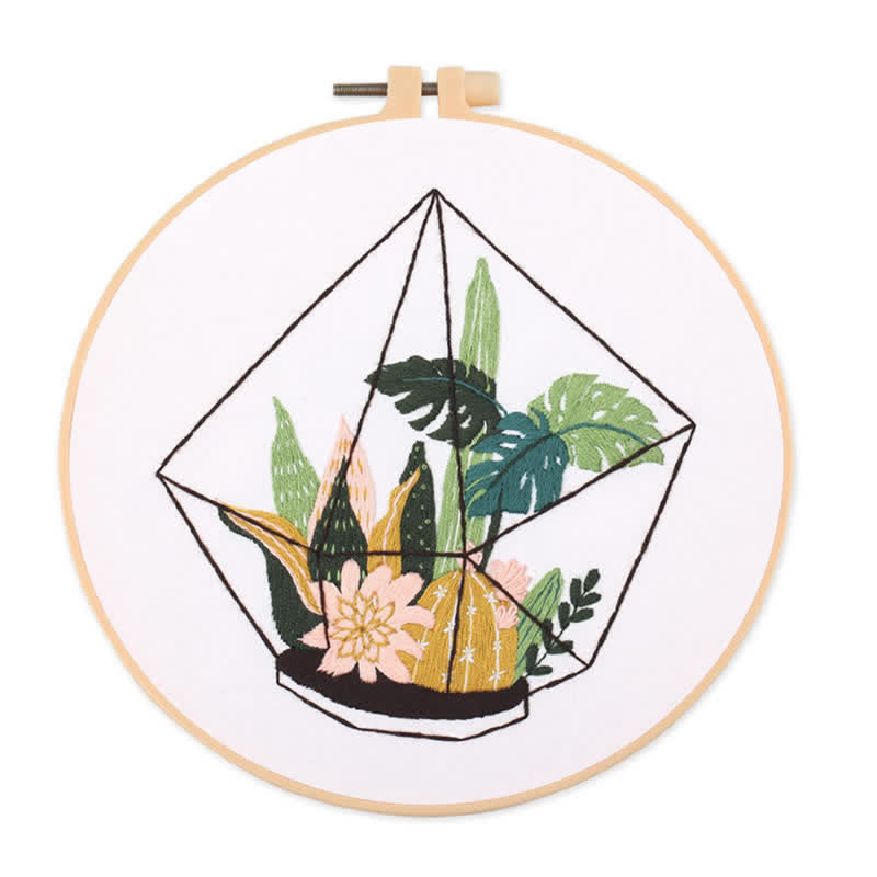 Rubbyoo Embroidery Kit -terrarium Botanical  - image 0