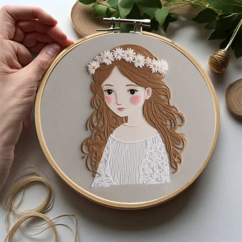 Rubbyoo Embroidery Kit - Cute Girl  - image 1