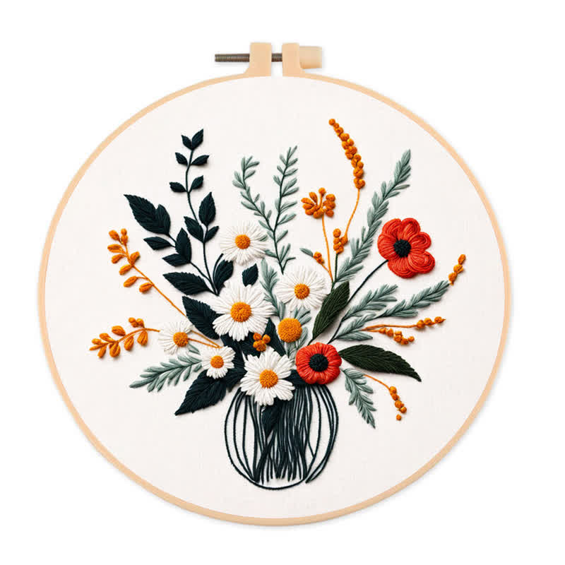 Rubbyoo Embroidery Kit - Plants - 20*20cm - image 0