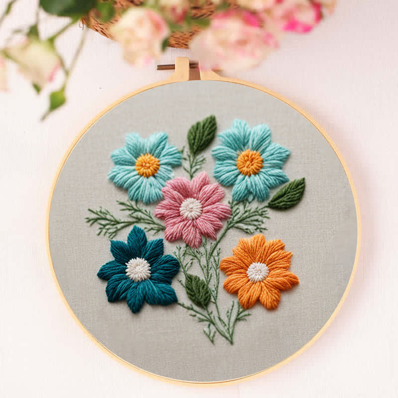 Rubbyoo Embroidery Kit - Folk Floral - image 2