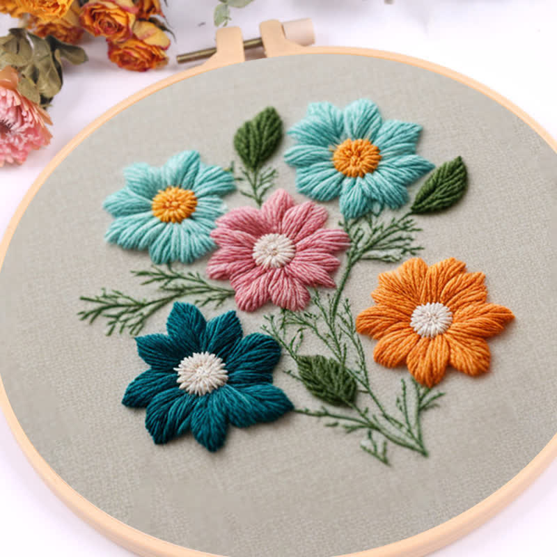 Rubbyoo Embroidery Kit - Folk Floral - image 4