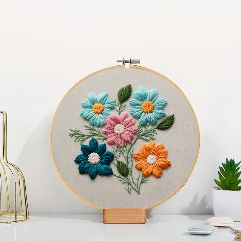 Rubbyoo Embroidery Kit - Folk Floral - image 1