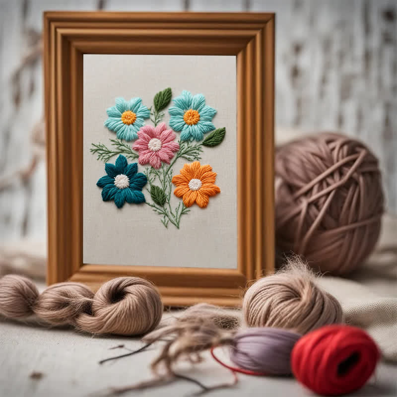 Rubbyoo Embroidery Kit - Folk Floral - image 3