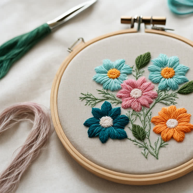 Rubbyoo Embroidery Kit - Folk Floral - image 9