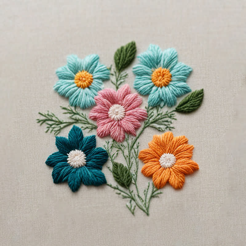 Rubbyoo Embroidery Kit - Folk Floral - image 10
