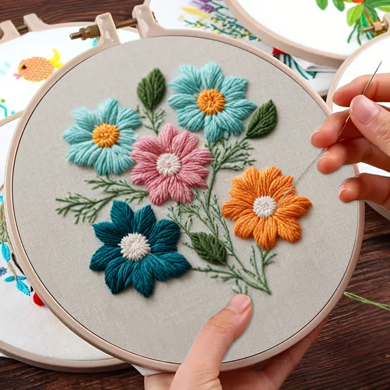 Rubbyoo Embroidery Kit - Folk Floral - image 6