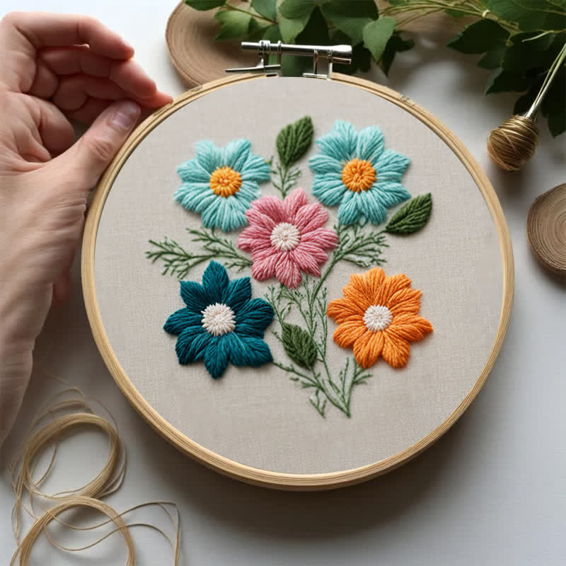Rubbyoo Embroidery Kit - Folk Floral - image 7