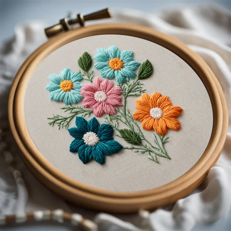 Rubbyoo Embroidery Kit - Folk Floral - image 5