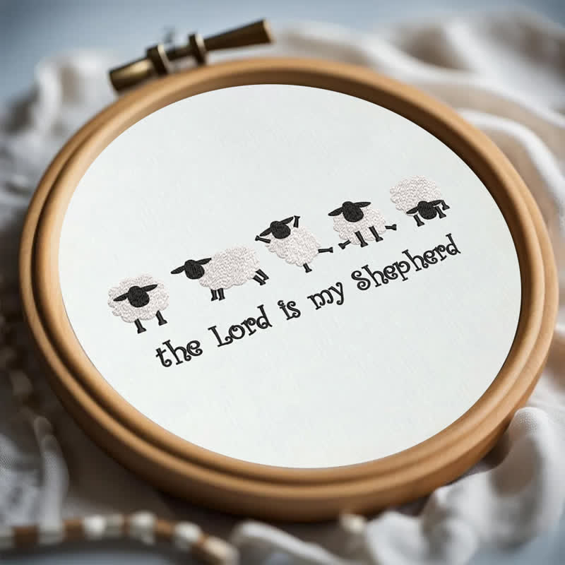 Rubbyoo Embroidery Kit - The Lord is My Shepherd - image 1
