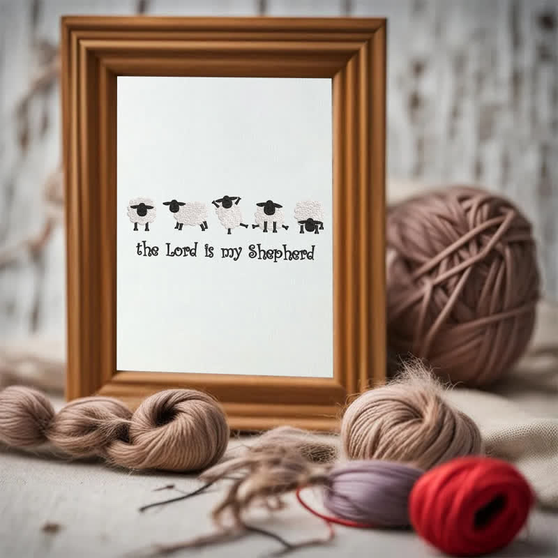 Rubbyoo Embroidery Kit - The Lord is My Shepherd - image 6