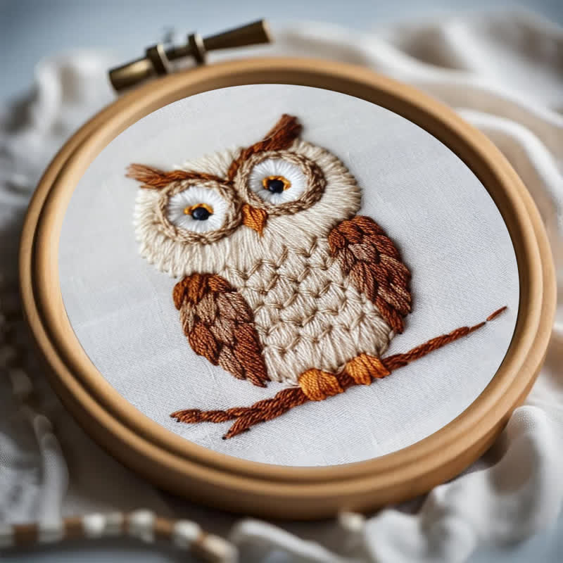 Rubbyoo Embroidery Kit - Owl Forest - image 1