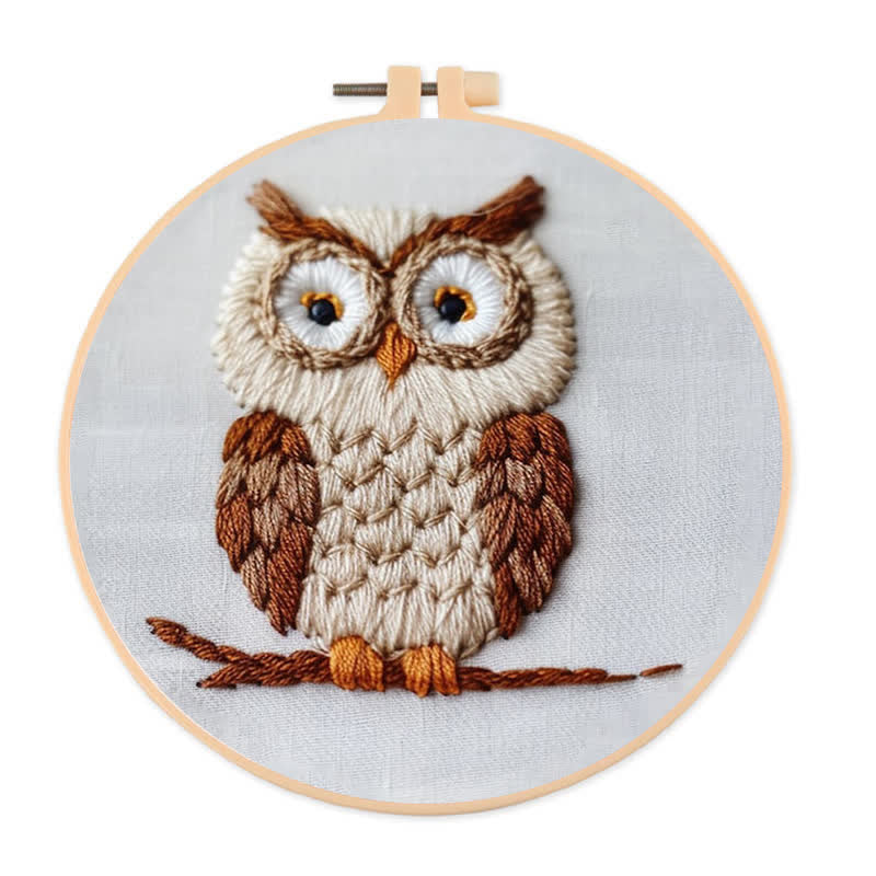Rubbyoo Embroidery Kit - Owl Forest - 20*20cm - image 0