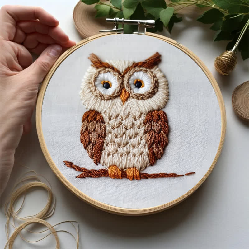 Rubbyoo Embroidery Kit - Owl Forest - image 2