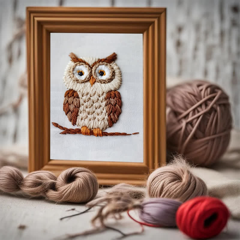 Rubbyoo Embroidery Kit - Owl Forest - image 3