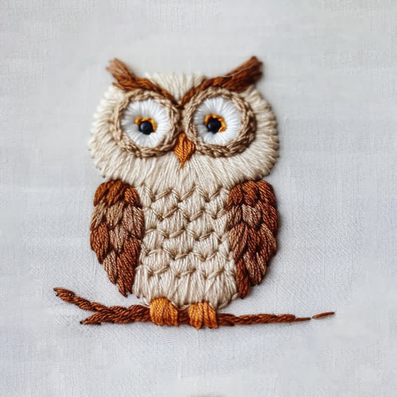 Rubbyoo Embroidery Kit - Owl Forest - image 6