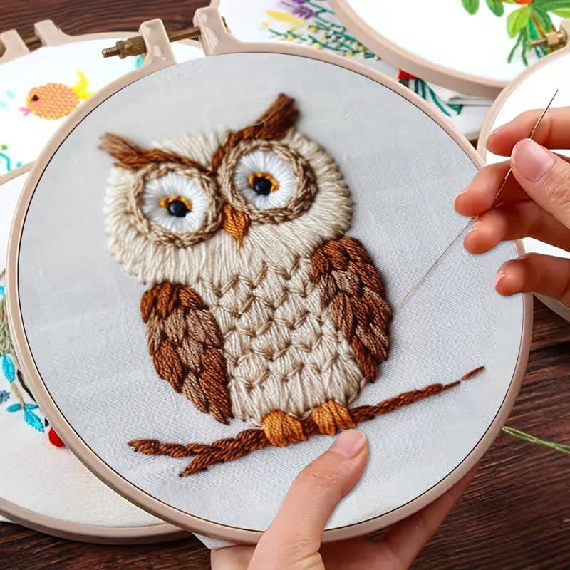 Rubbyoo Embroidery Kit - Owl Forest - image 8