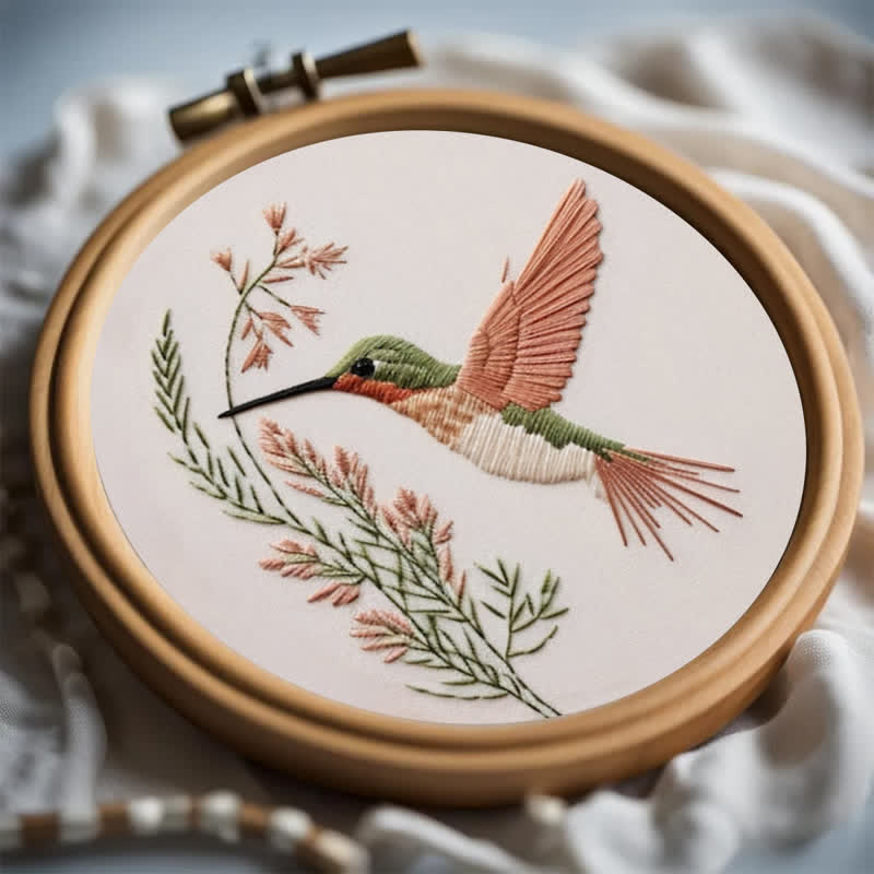 Rubbyoo Embroidery Kit - Hummingbird DIY Kit for Women l Holiday Needlework Gift - image 1