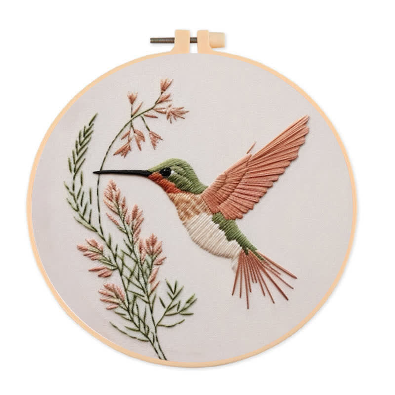Rubbyoo Embroidery Kit - Hummingbird DIY Kit for Women l Holiday Needlework Gift - 20*20cm - image 0