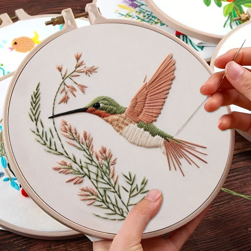 Rubbyoo Embroidery Kit - Hummingbird DIY Kit for Women l Holiday Needlework Gift - image 3