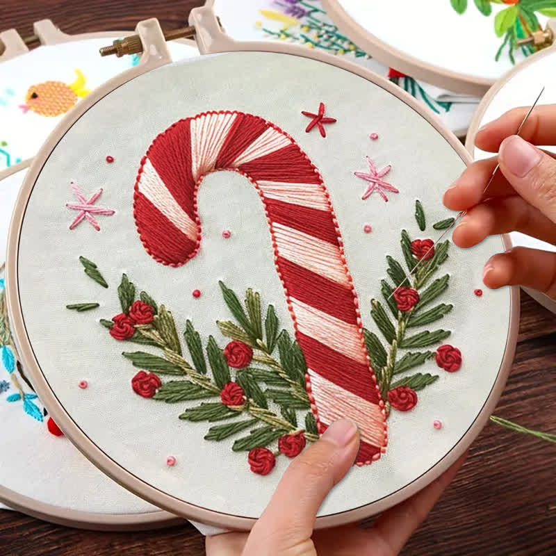 Rubbyoo Embroidery Kit - Candy Cane - image 1