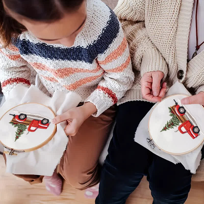 Rubbyoo Embroidery Kit - Red Truck Christmas - image 5