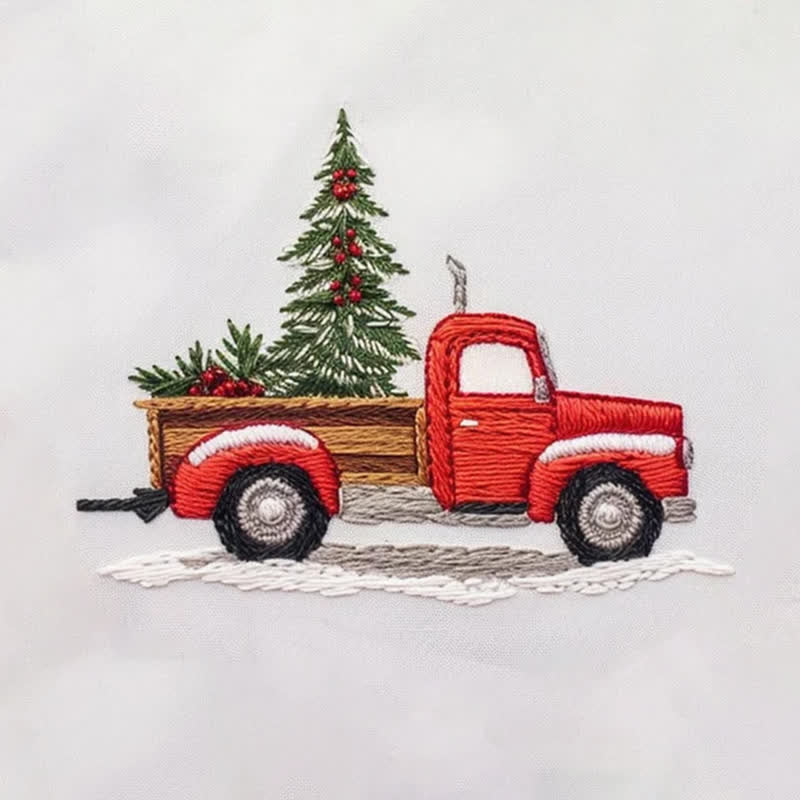 Rubbyoo Embroidery Kit - Red Truck Christmas - image 9