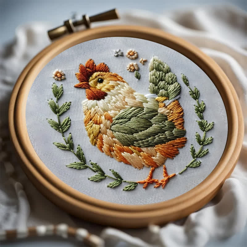 Rubbyoo Embroidery Kit - Floral Chicken - image 5