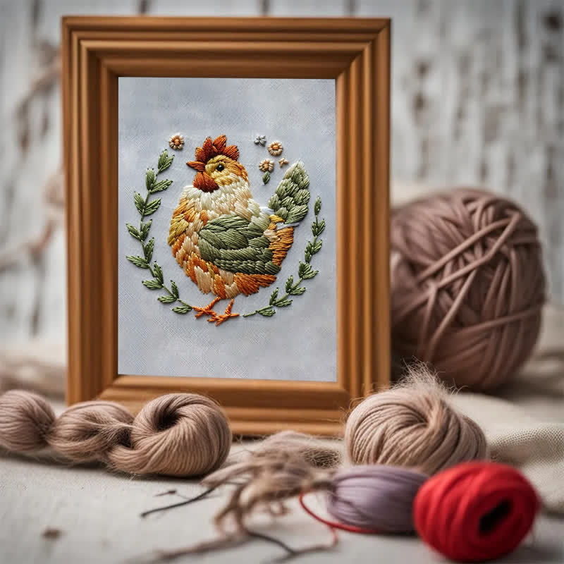 Rubbyoo Embroidery Kit - Floral Chicken - image 3