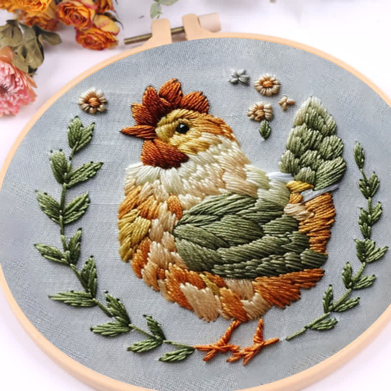 Rubbyoo Embroidery Kit - Floral Chicken - image 8