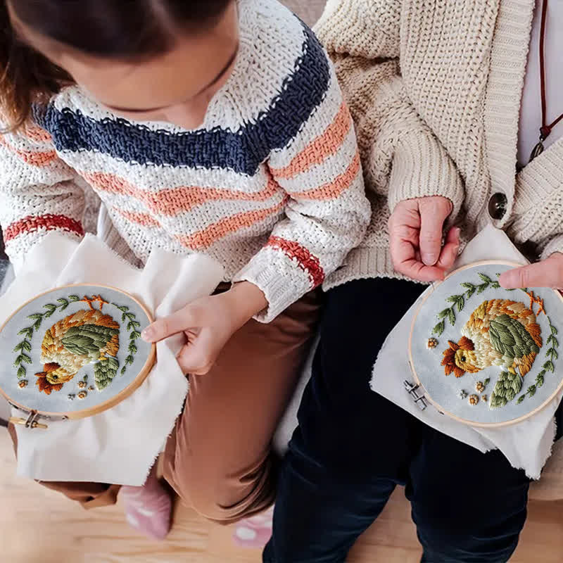 Rubbyoo Embroidery Kit - Floral Chicken - image 7