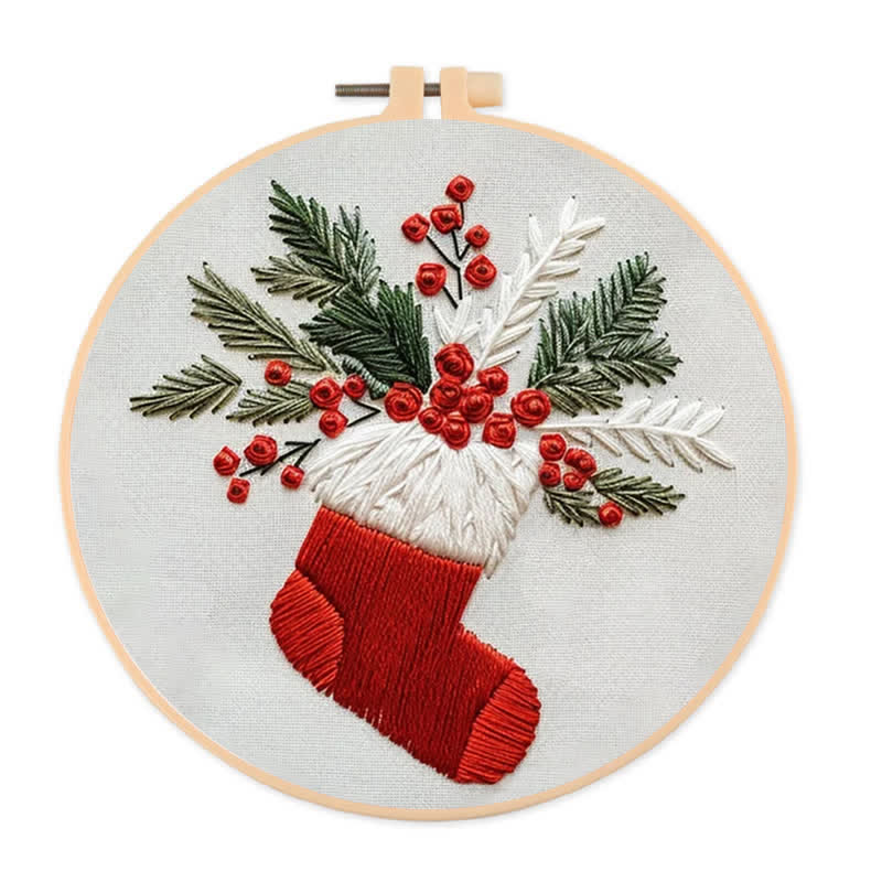Rubbyoo Embroidery Kit - Christmas Socks - 20*20cm - image 0