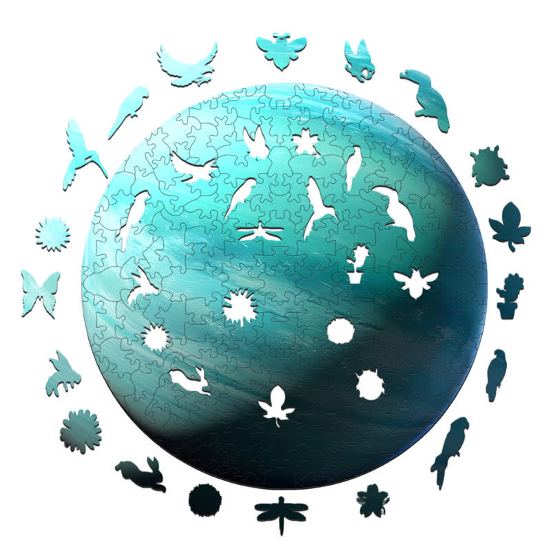 Rubbyoo Planet Uranus - Wooden Jigsaw Puzzle - image 1