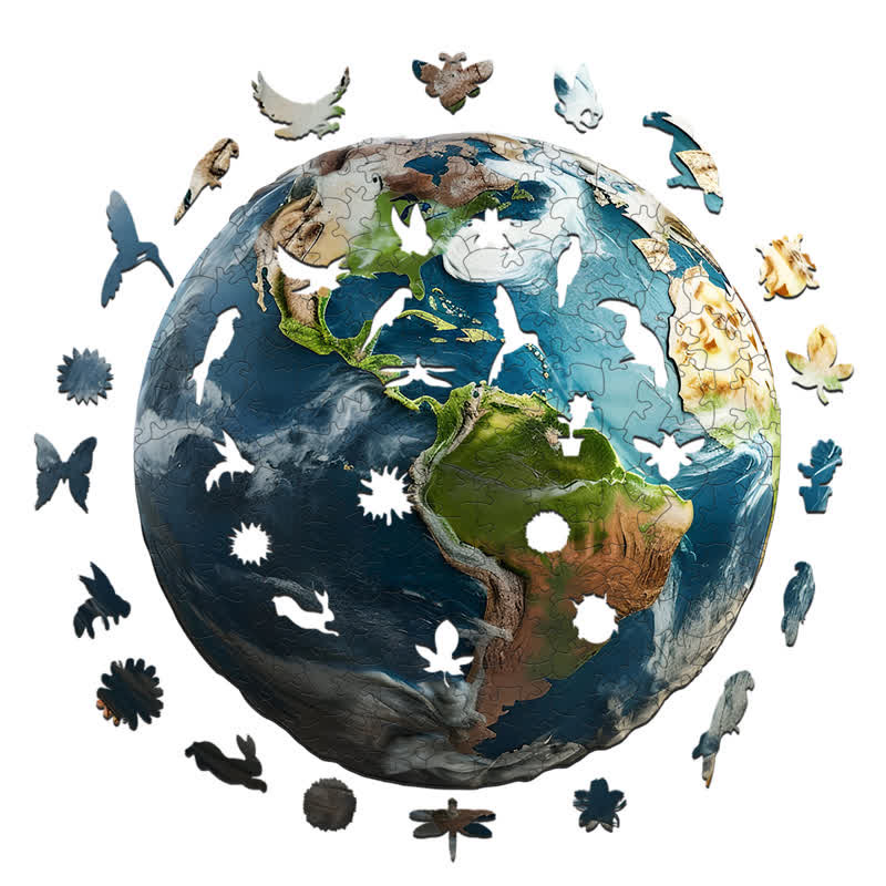 Rubbyoo World Globe - Wooden Jigsaw Puzzle - image 1