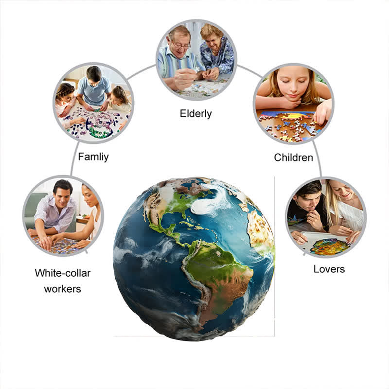 Rubbyoo World Globe - Wooden Jigsaw Puzzle - image 2