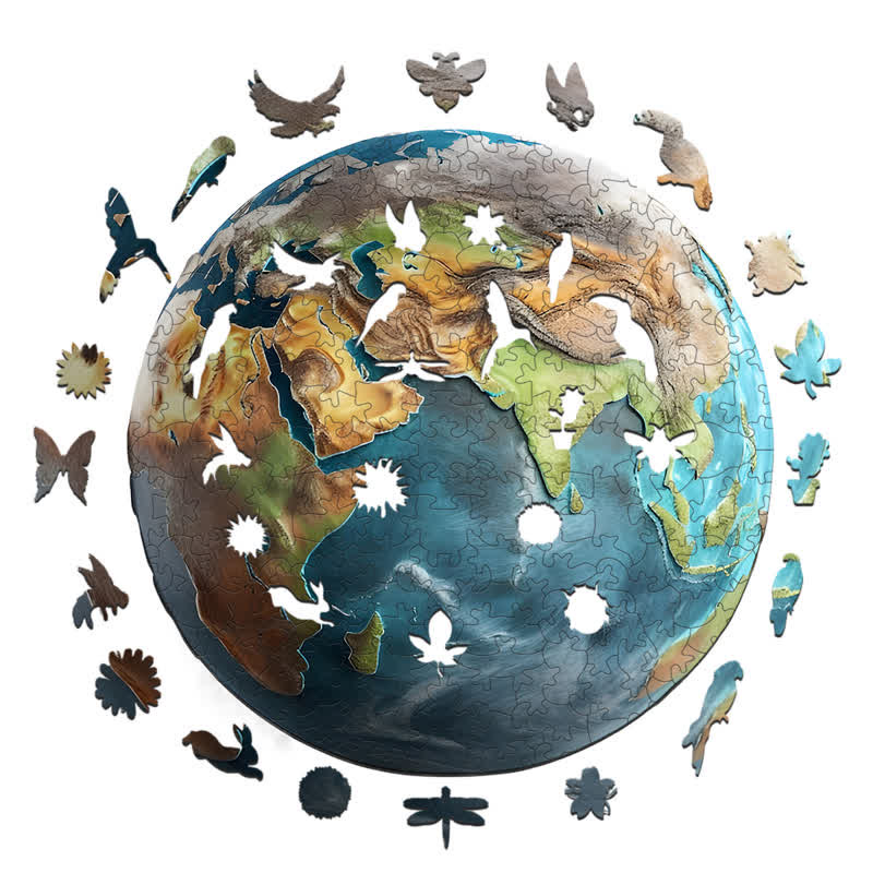 Rubbyoo Planet Earth - Wooden Jigsaw Puzzle - image 1