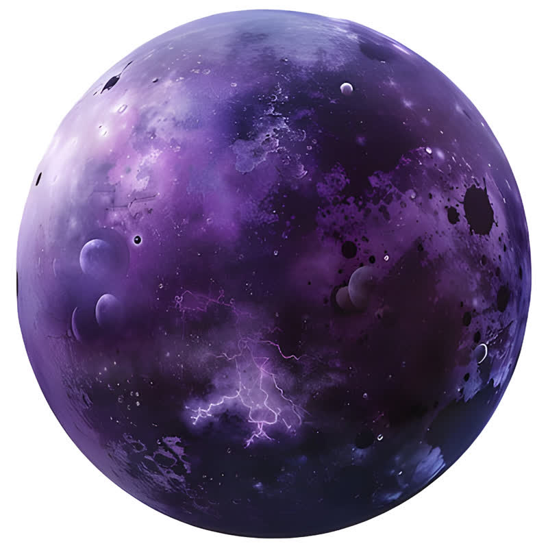 Rubbyoo Purple Cybernetic Planet - Wooden Jigsaw Puzzle - A3 - Wooden Gift Packaging - image 0