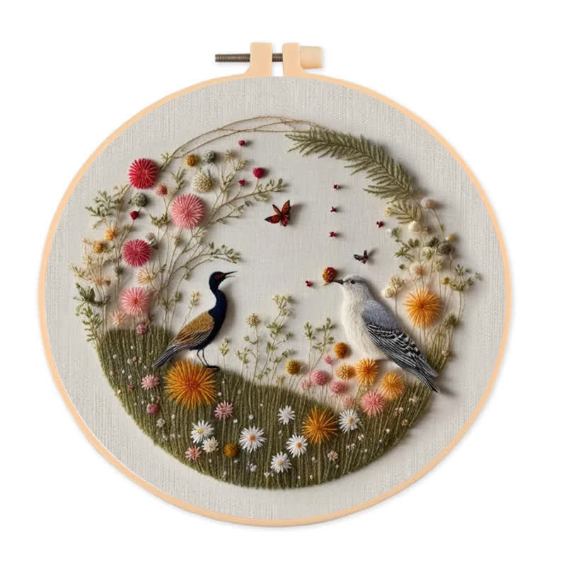 Rubbyoo Embroidery Kit - Peacock And Bird Art Deco Handmade - 20*20cm - image 0