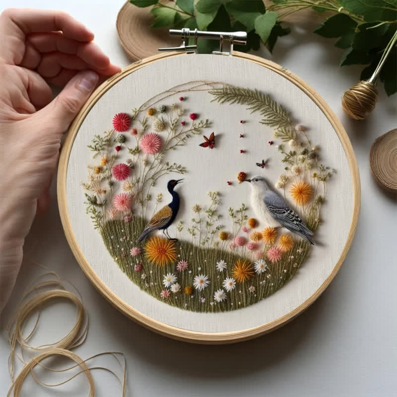 Rubbyoo Embroidery Kit - Peacock And Bird Art Deco Handmade - image 5