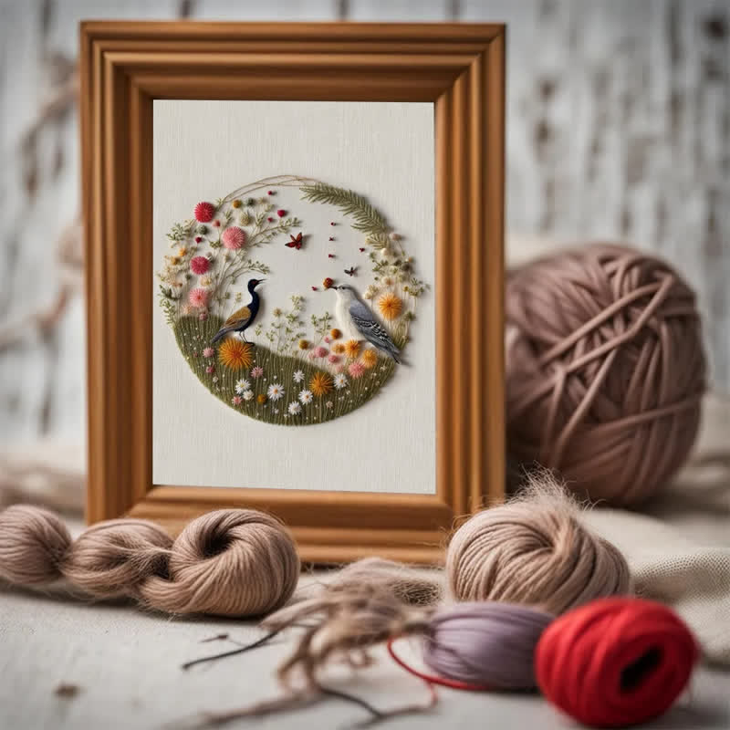 Rubbyoo Embroidery Kit - Peacock And Bird Art Deco Handmade - image 6