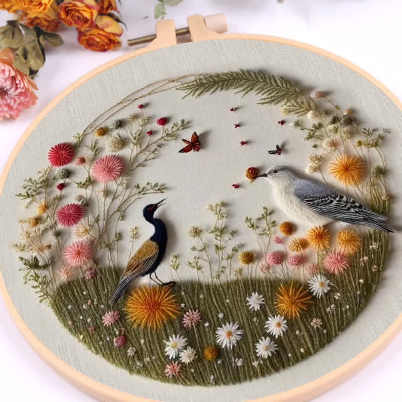 Rubbyoo Embroidery Kit - Peacock And Bird Art Deco Handmade - image 7