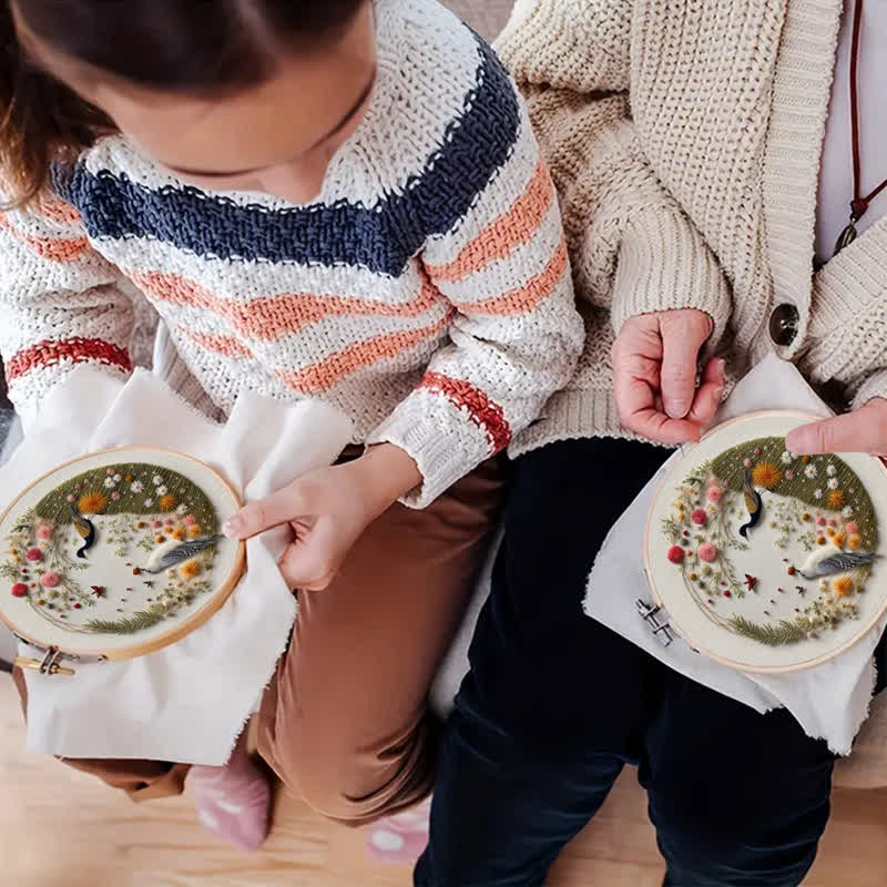 Rubbyoo Embroidery Kit - Peacock And Bird Art Deco Handmade - image 9