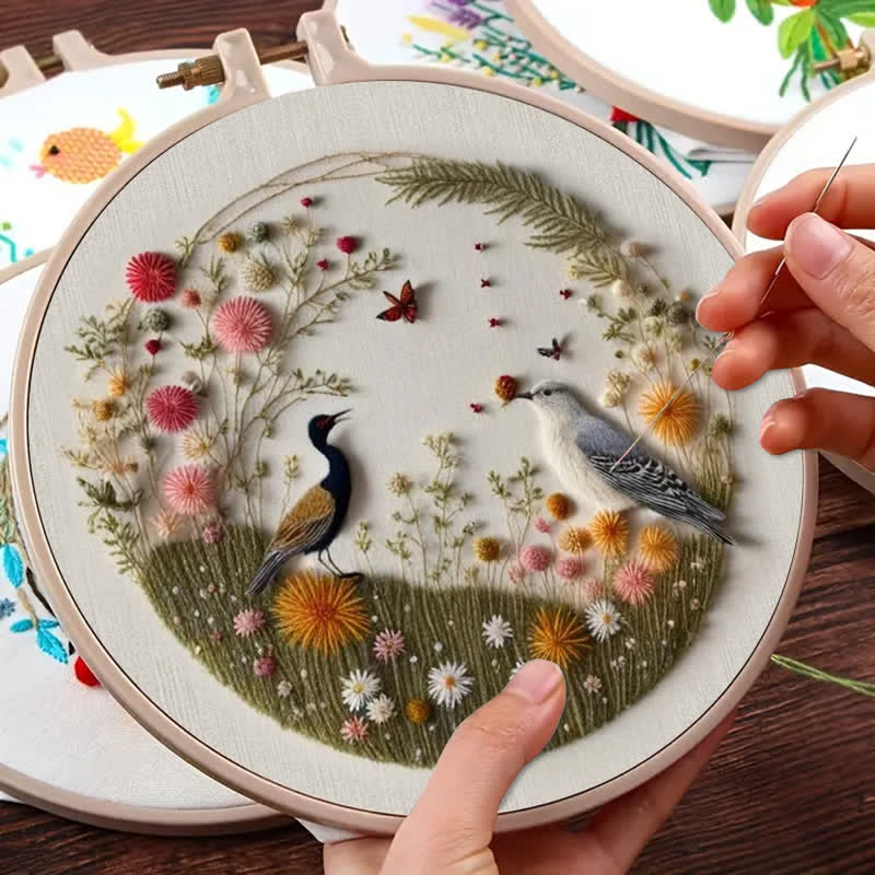 Rubbyoo Embroidery Kit - Peacock And Bird Art Deco Handmade - image 8